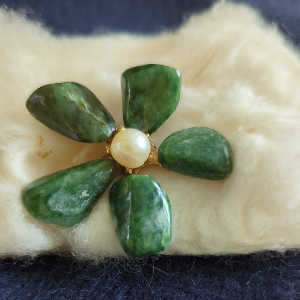 Vintage Stone Brooch. In Original Box.